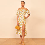 Bild in Galerie-Viewer laden, Vintage-style linen dress in floral print
