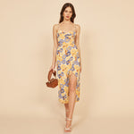 Load image into Gallery viewer, Vintage-style linen dress in floral print
