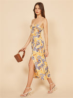 Load image into Gallery viewer, Vintage-style linen dress in floral print
