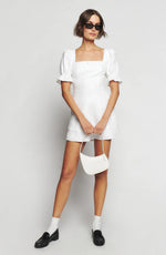 Load image into Gallery viewer, Waist-Tie A-Line Short Sleeve Linen Dress
