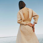 Load image into Gallery viewer, Olaesa Bohemian Backless Linen Dress
