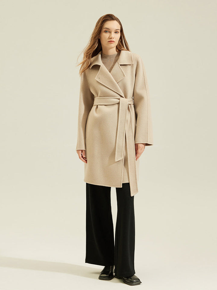 Single Button Double-Sided Wool Coat