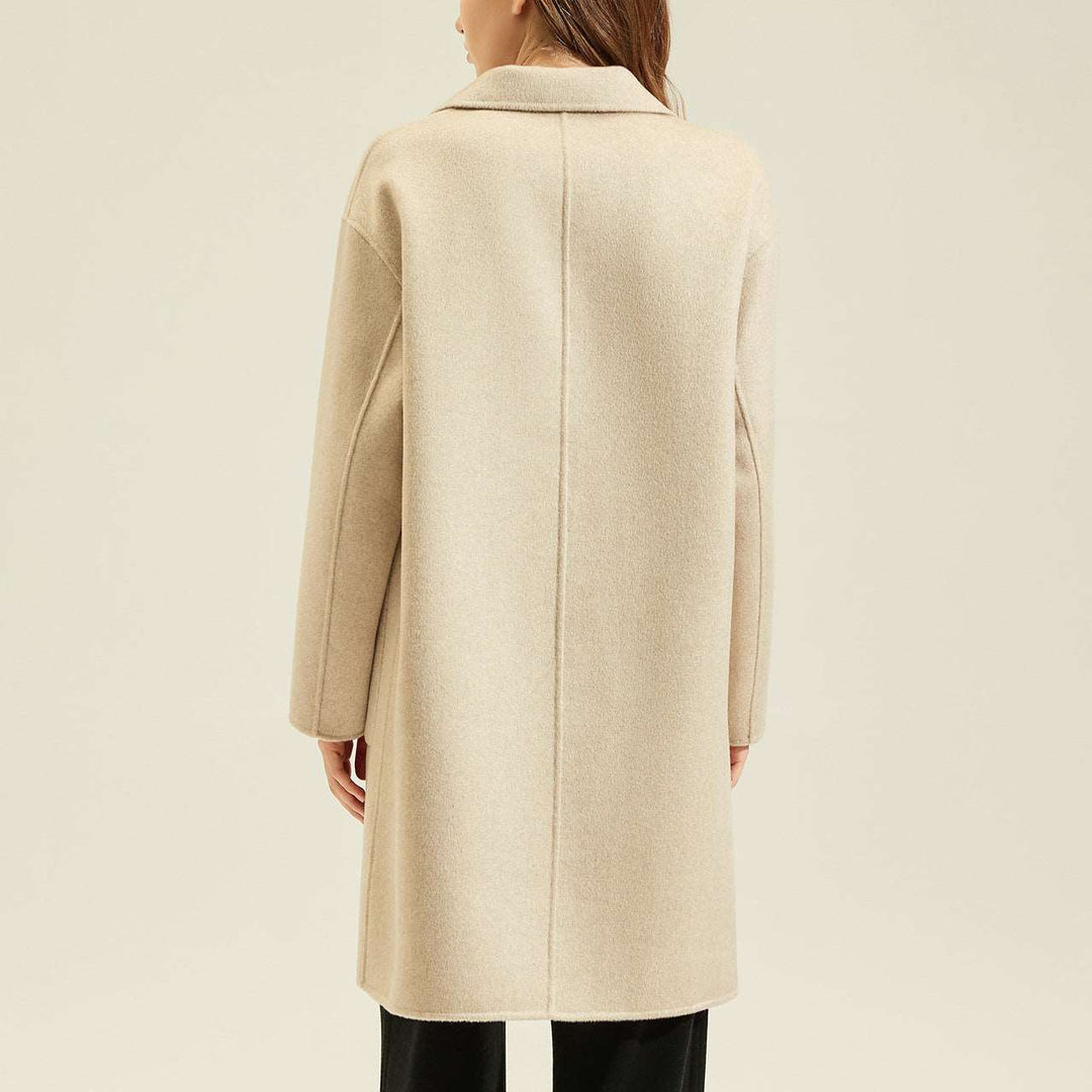 Blazer Collar Double-Sided Cashmere Coat