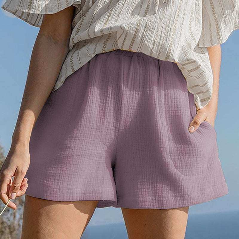 VIENI's linen shorts for women, perfect for casual summer days