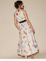 Load image into Gallery viewer, Summer Floral Linen Maxi Dress
