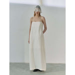 Load image into Gallery viewer, Linen Dress with Front Split Arc Silhouette
