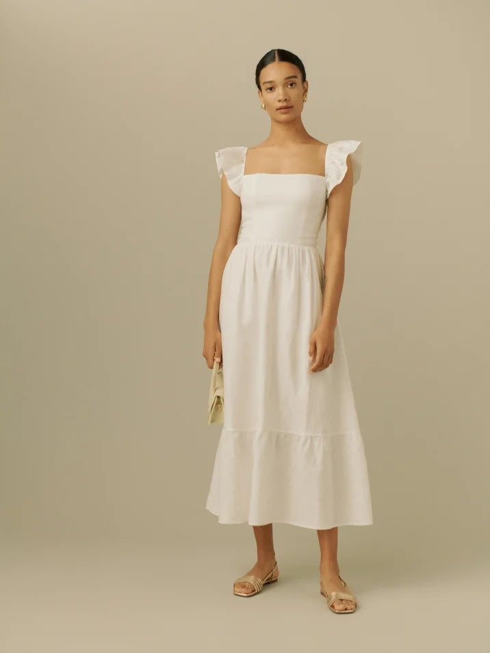 Vintage-style linen dress