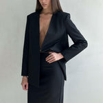 Load image into Gallery viewer, Summer British Style Sexy Outerwear Single-Breasted V-Neck Double-Pocket Blazer - VIENI
