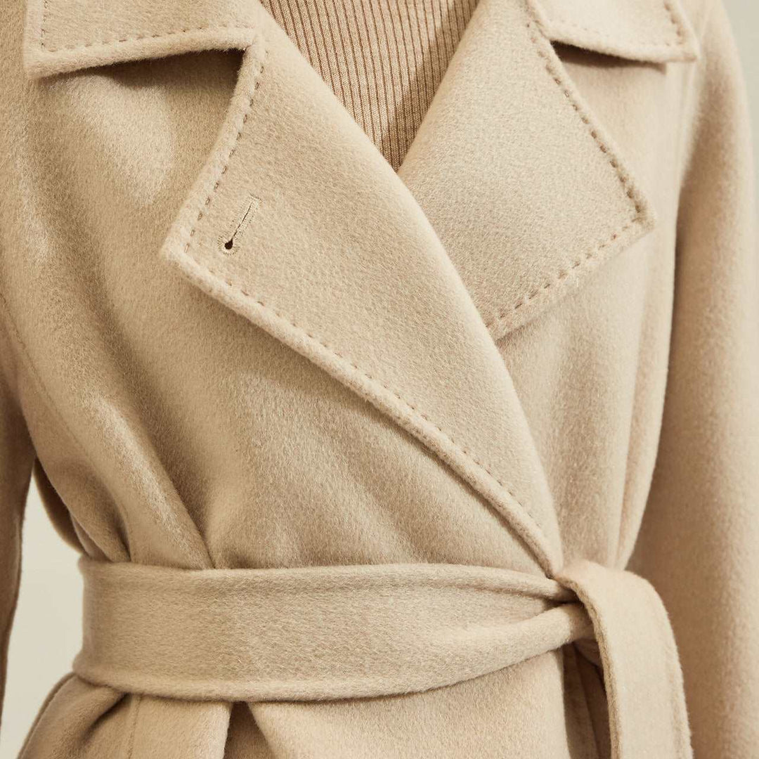 Single Button Double-Sided Wool Coat