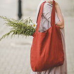 Bild in Galerie-Viewer laden, Casual Canvas Bag - New Summer Pure Linen Shoulder Bag, Large Capacity Solid Color Tote
