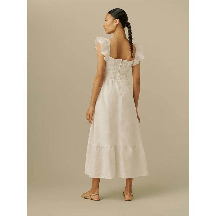 Vintage-style linen dress