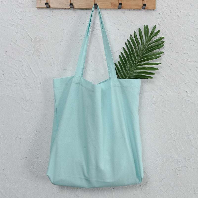 Casual Canvas Bag - New Summer Pure Linen Shoulder Bag, Large Capacity Solid Color Tote