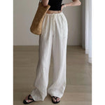 Load image into Gallery viewer, High-Waisted Linen Pants - Women&#39;s Flowy Long Trousers
