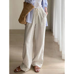 Load image into Gallery viewer, High-Waisted Linen Pants - Women&#39;s Flowy Long Trousers
