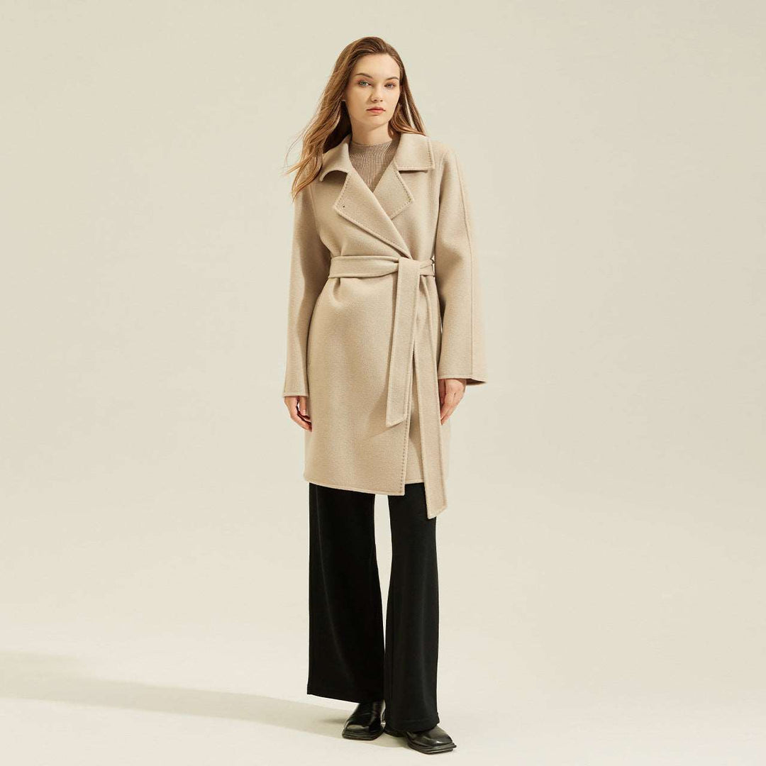 Single Button Double-Sided Wool Coat