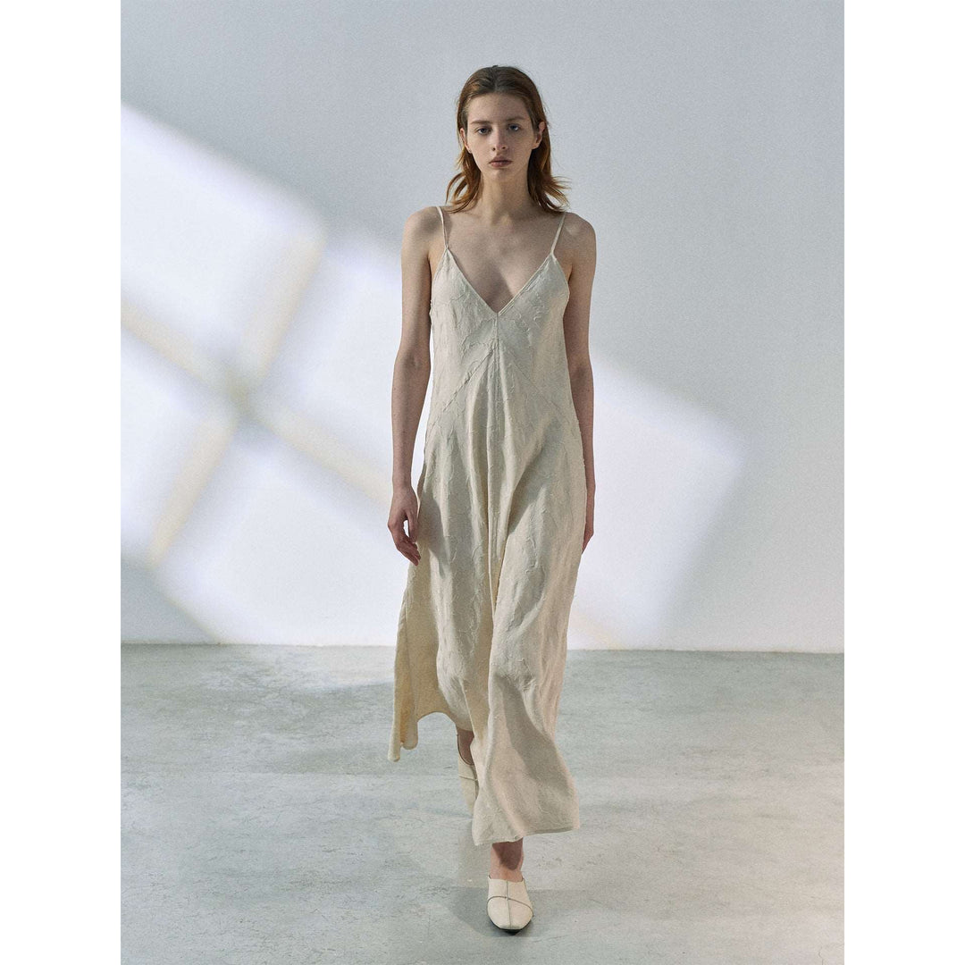 Tencel Linen Dresses Jacquard Textured