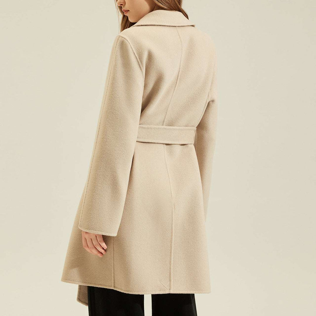 Single Button Double-Sided Wool Coat