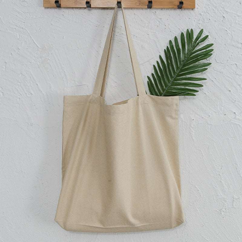 Casual Canvas Bag - New Summer Pure Linen Shoulder Bag, Large Capacity Solid Color Tote