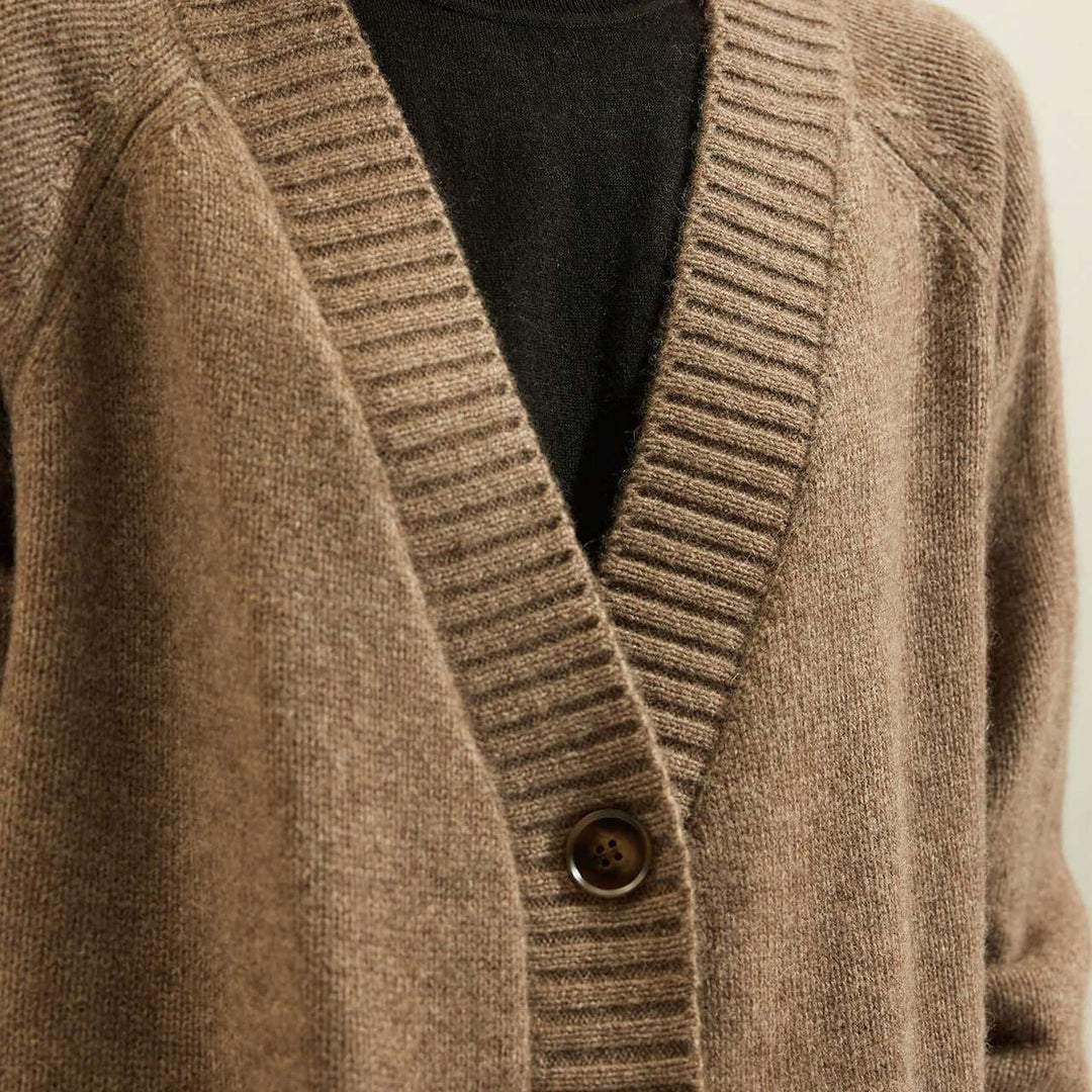 Cashmere V-Neck Knit Cardigan