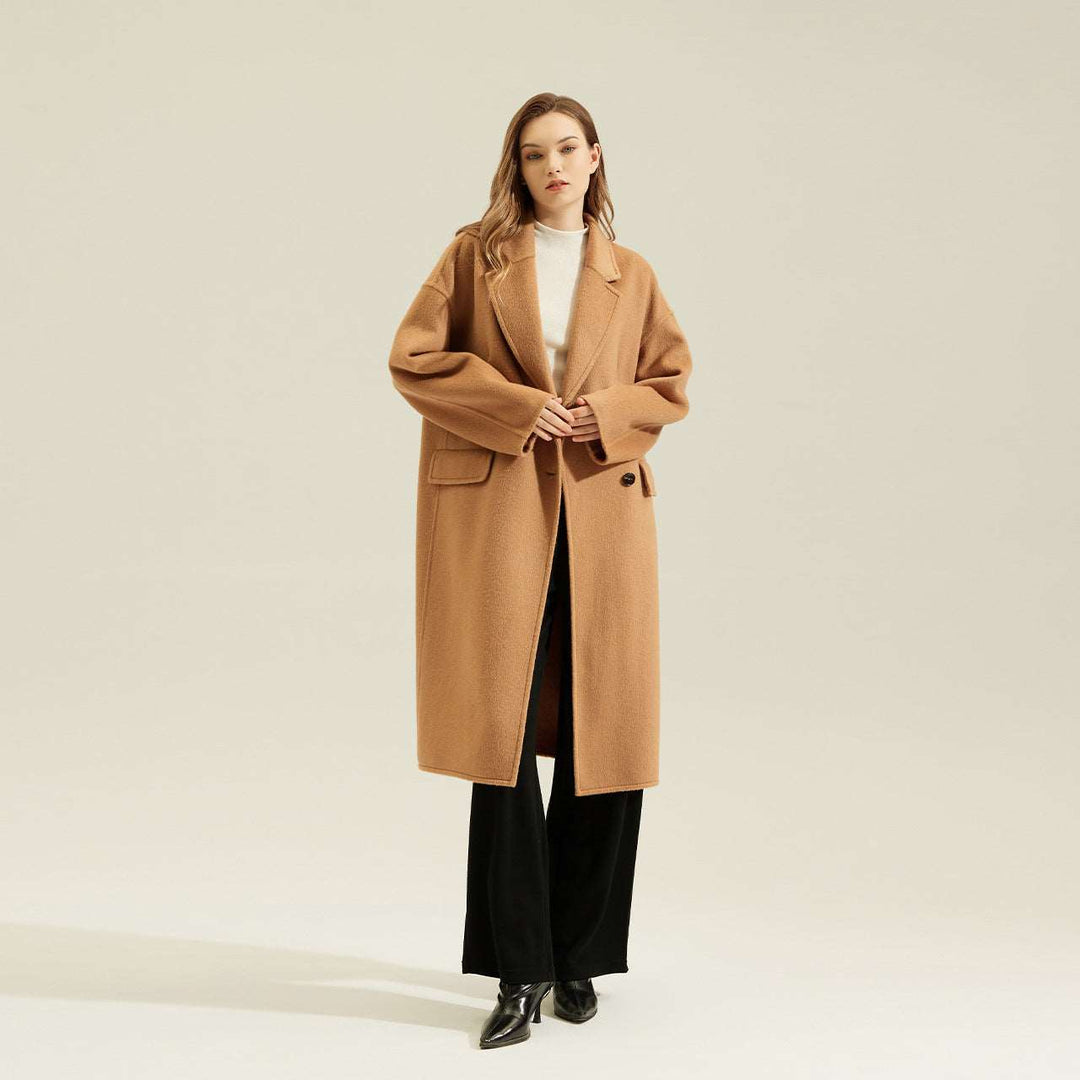 Cashmere Double-Sided Wool Long Coat